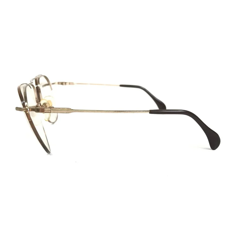 Vintage Menrad Eyeglasses Frames 414-700 Gold Aviators Round Half Rim 58-17-135